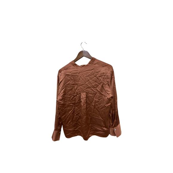 Vince Silk Draped Stand-Collar Blouse Size XS New with Tags - Picture 6 of 7